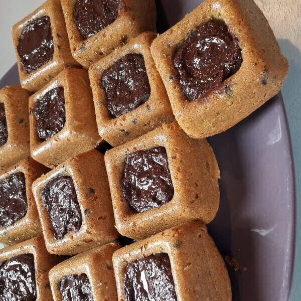 Les tigrés avec ganache au chocolat