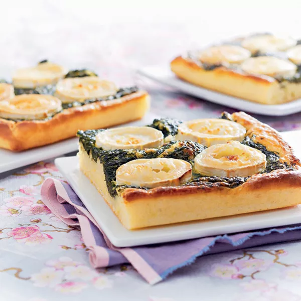 Tarte moelleuse épinard chèvre