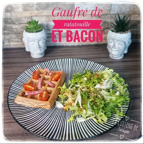 Gaufre de ratatouille et bacon 