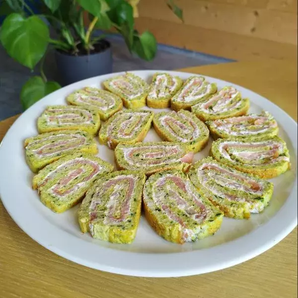 Roulé courgettes saumon fumé 
