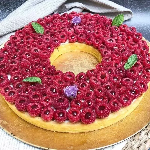 Tarte aux framboises façon Cyril Lignac 