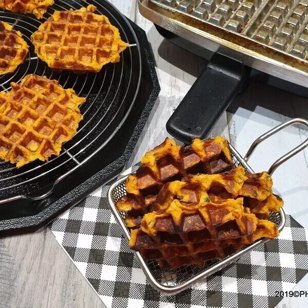 Gaufres de patate douce au gaufrier