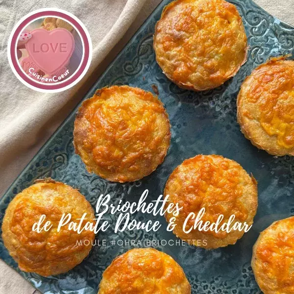 BRIOCHETTES DE PATATES DOUCES AU CHEDDAR