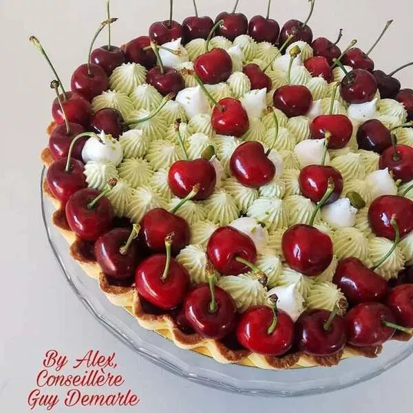 Tarte pistache cerise