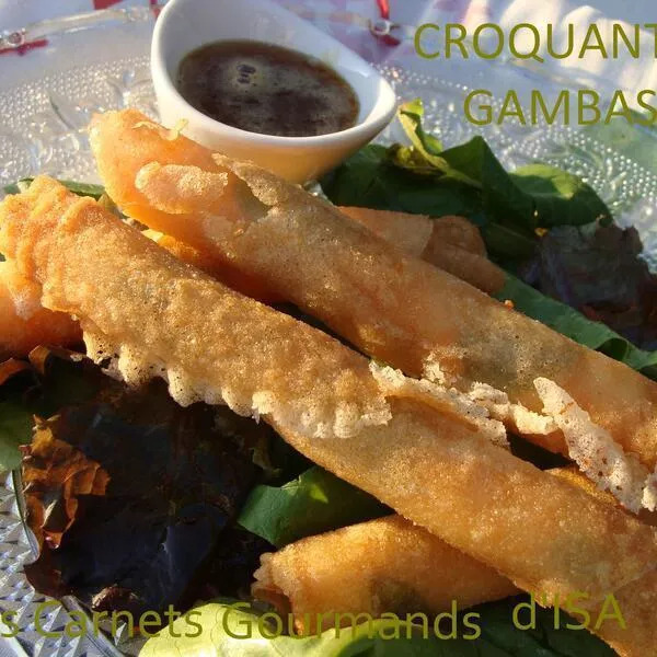 Croquantines de gambas sauce caramel au citron vert