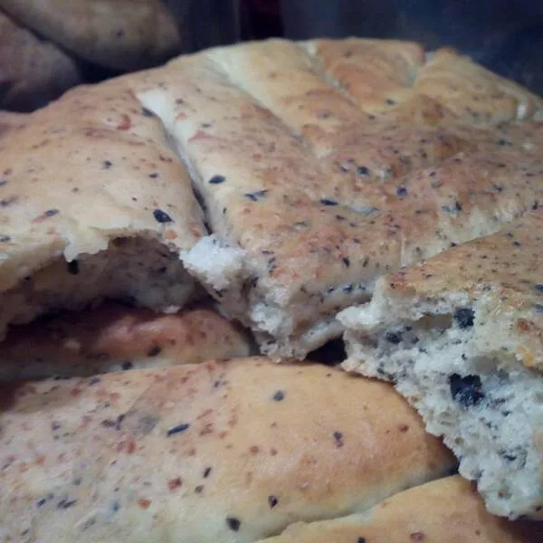 Fougasses express olives noires et fromage