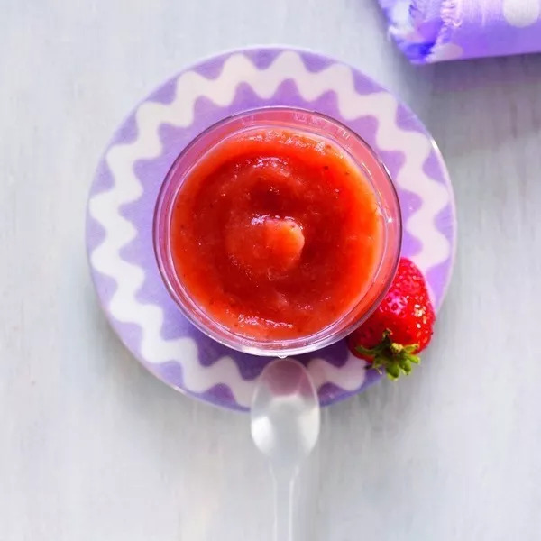 Compote pomme fraise-banane