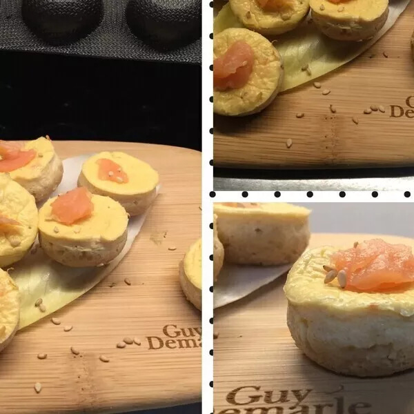 petits fours salés façon cheesecake au saumon ou truite fumé