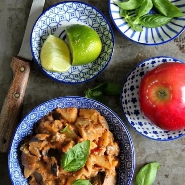 Poêlée d'aubergines aux pommes