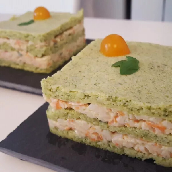 Mille Feuille de Brocolis, carottes et surimi, recette Guy Demarle