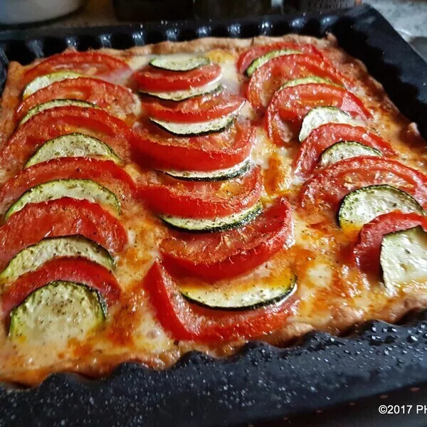 Tarte tomates courgettes