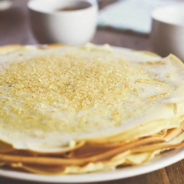 Pâte à crêpes sucrée sans oeufs