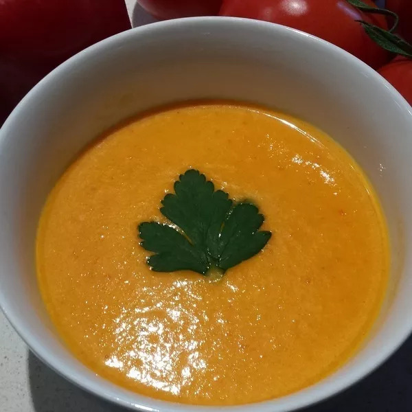 Crème de tomates et poivrons