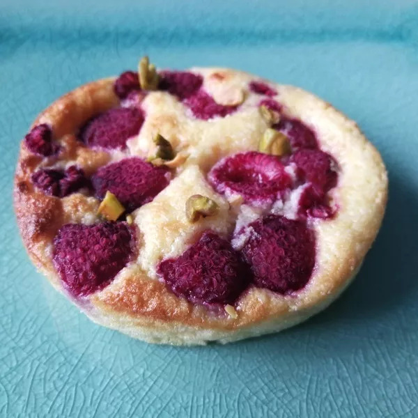 Fondant aux framboises et aux amandes