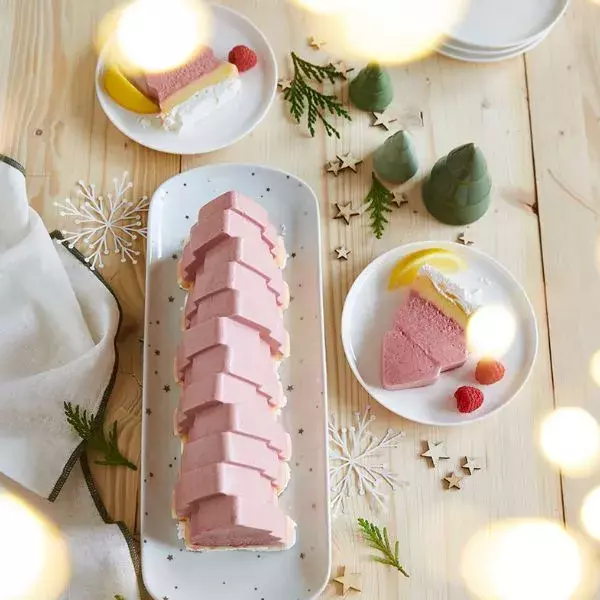 Bûche meringuée framboise citron