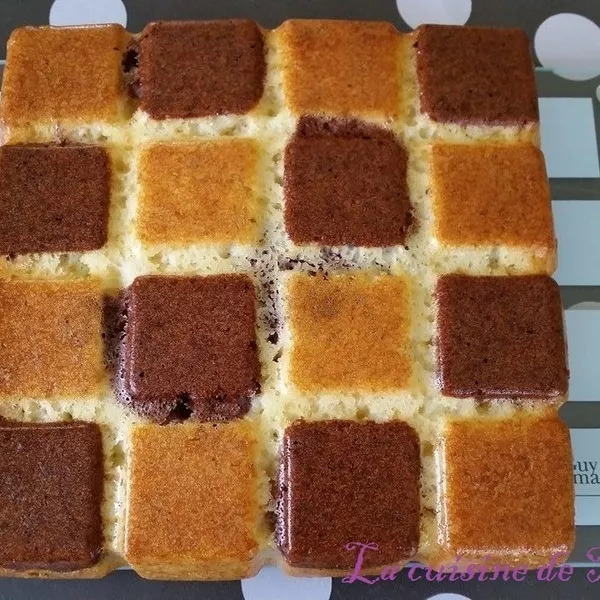 Gâteau au yaourt façon damier