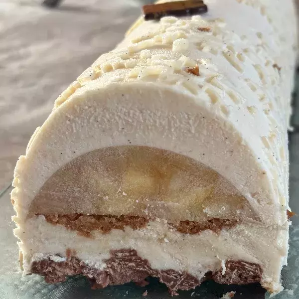 Bûche pommes spéculoos 