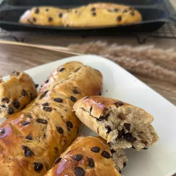 Pains viennois aux pépites de chocolat