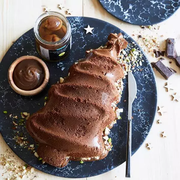 Gâteau au chocolat et crème de marrons