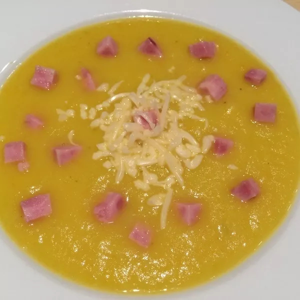 Velouté de potimarron et châtaignes