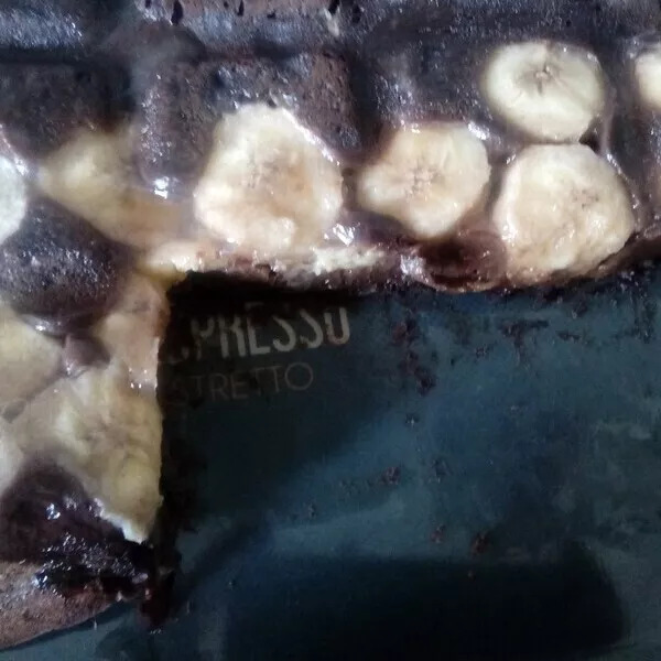 Banana brownie renversé