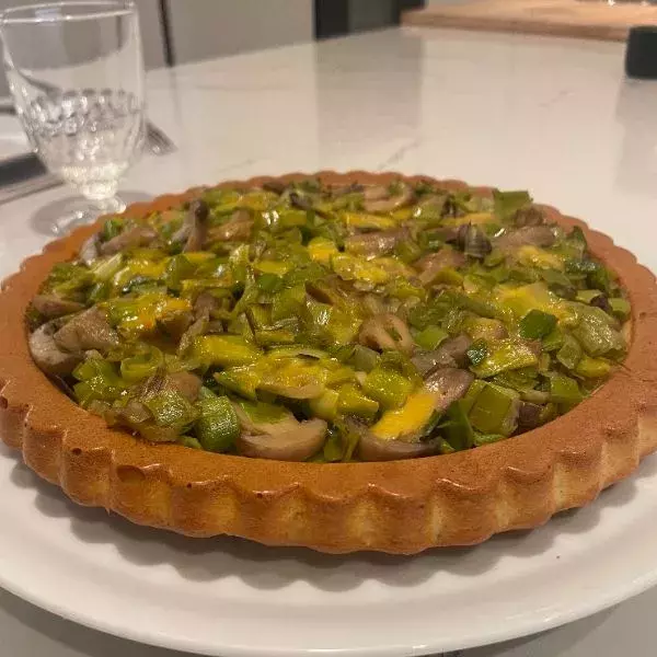 tarte poireaux-champignons