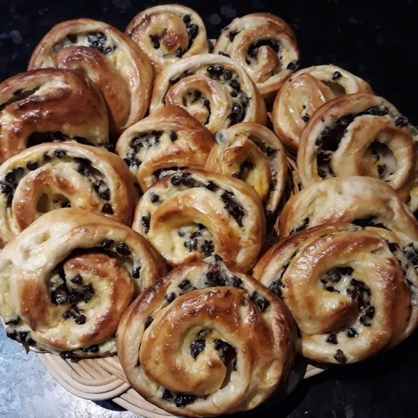 Escargots à la crème patissière