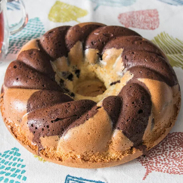 Couronne marbrée chocolat vanille façon 🍩 de Michel 😋