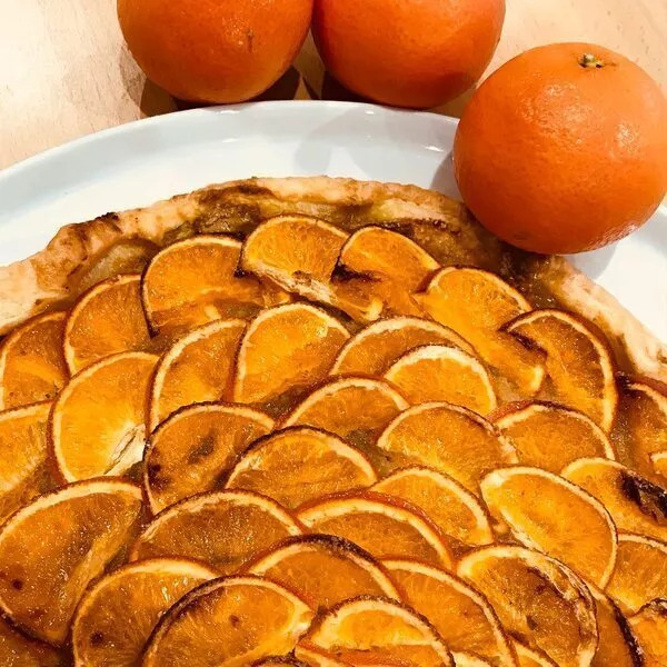 Tarte fine aux clémentines