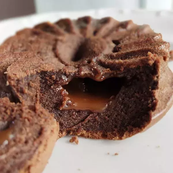 Fondants au chocolat cœur coulant caramel beurre salé