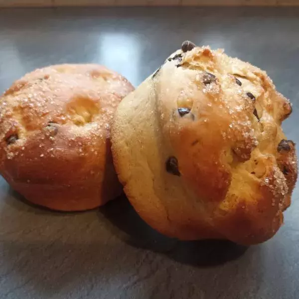 Fougasse sucrée aux pépites de chocolat