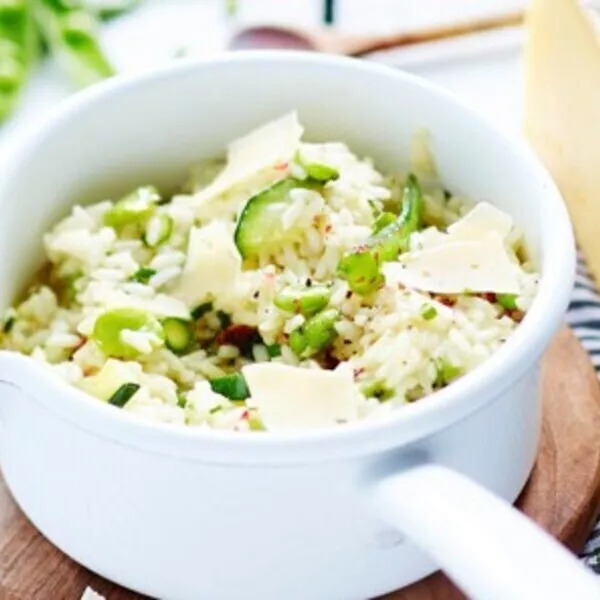 Risotto vert crémeux au vacherin