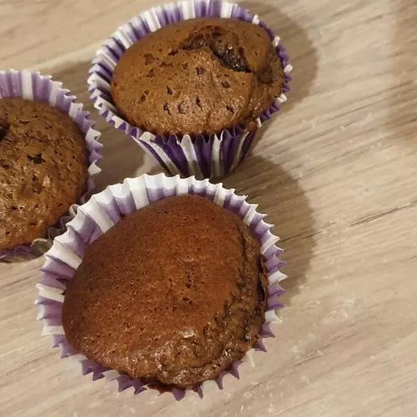 Muffins cœur pâte à tartiner