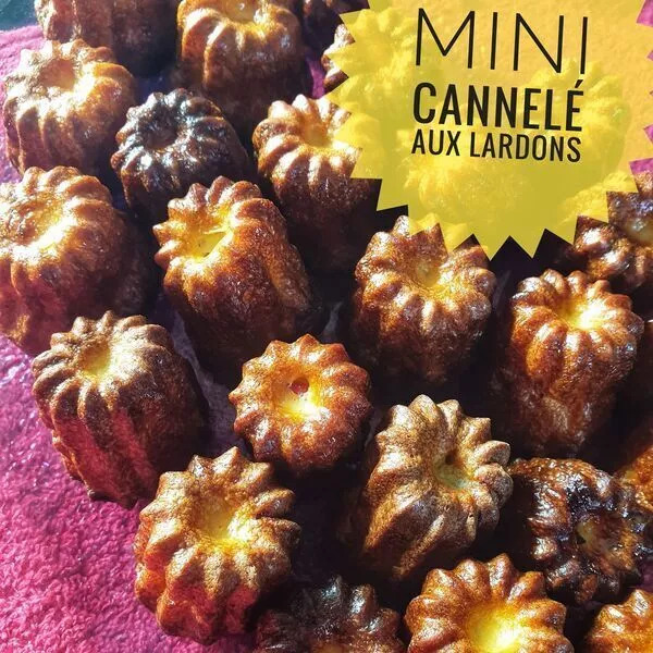 Mini cannelés aux lardons