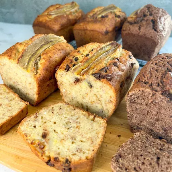 Trio de banana breads