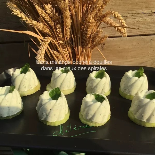 Tzatziki agar-agar en mini-spirales 