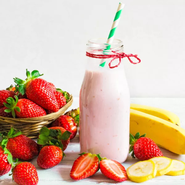 Smoothie fraise banane passion