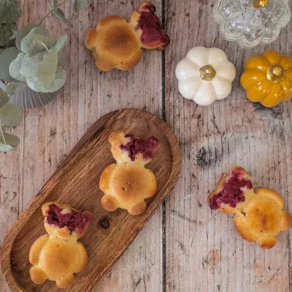 Muffins framboises / Oursons zombie
