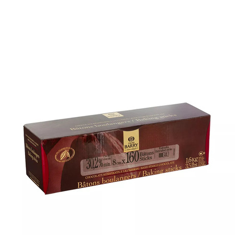 160 bâtons chocolat au lait de boulanger extrudés - (8cm 10gr)