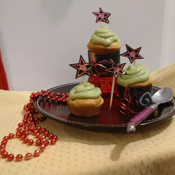 Cupcake sapin avocat saumon fumé 