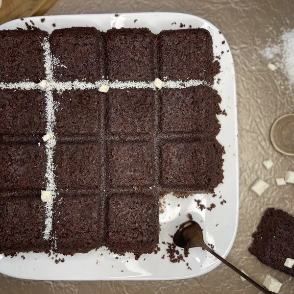 Fondant au chocolat et noix de coco ( huile de coco )