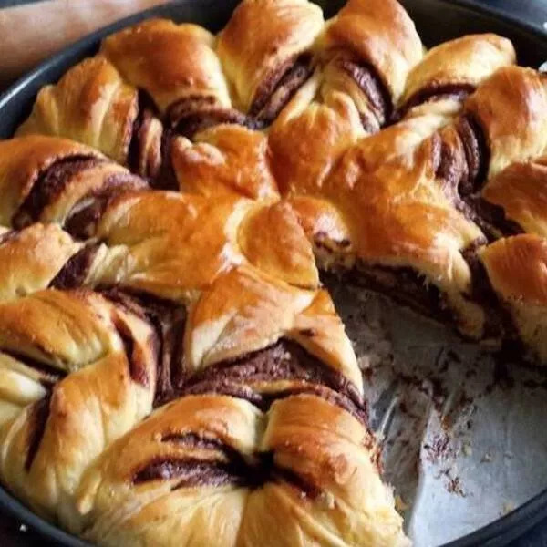 Brioche étoile au nutella