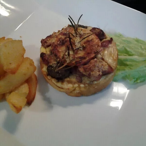 Tartelettes de canard aux champignons persillés 