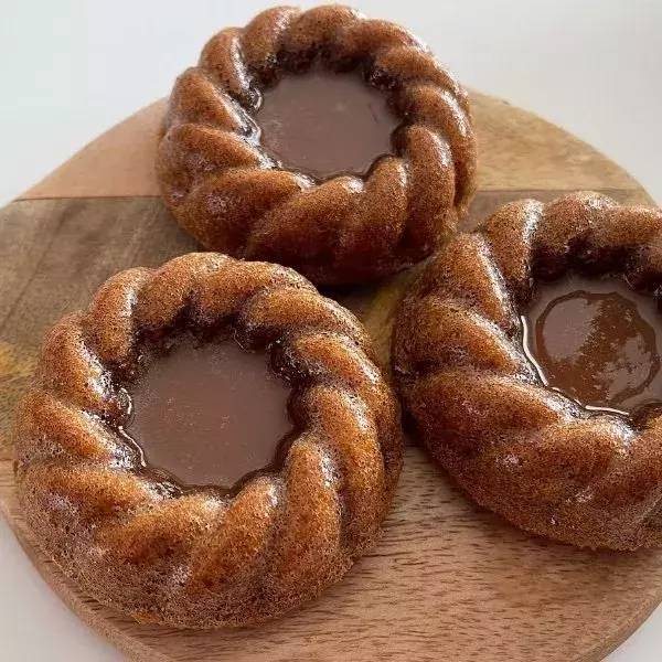 Moelleux aux noix et sa ganache au thermomix chocolat 