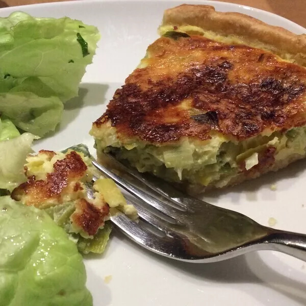 Tarte aux poireaux toute simple