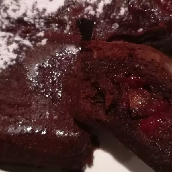 brownie framboise amande chocolat