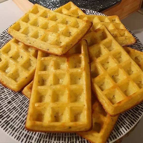 gaufres à la courgette et balsamique