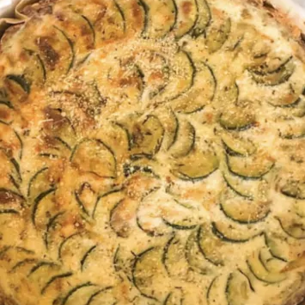 Tarte aux courgettes, sarrasin et tofu soyeux