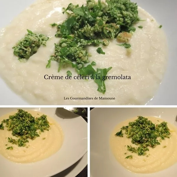 Crème de céleri et gremolata