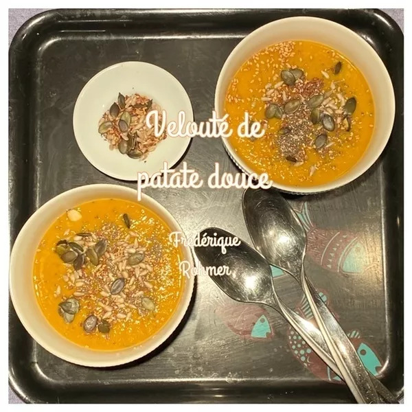 velouté de patates douces aux graines 